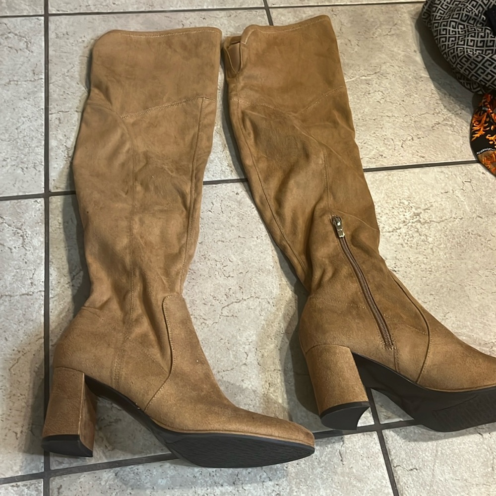 Mark fisher over the knee suede boots